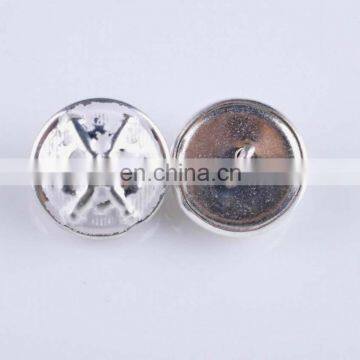 17mm Shiny Silver Painted military style brass buttons