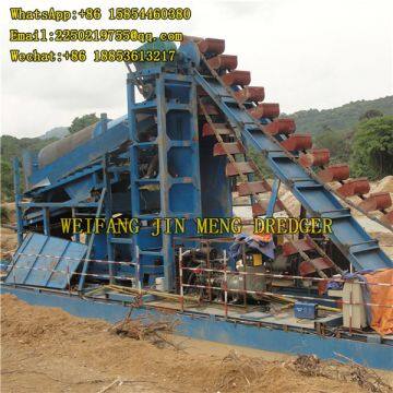 Large Capacity Gold Dredge Machine Bucket Chain Gold Dredger Dredging Gold