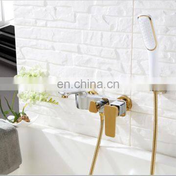 Luxury New Product Wall Mounted Bathtub Hand Held Mixer Shower Faucet Set With Diverter photo-5