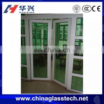 residential tempered glass European type pvc door frame