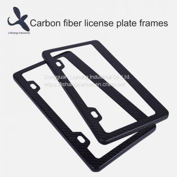 Carbon fiber license plate frame