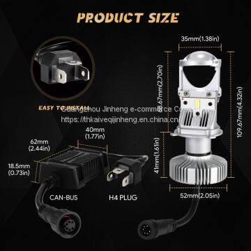 NOVSIGHT H4 LED hi-lo mini projector lens headlight    novsight led headlight bulbs