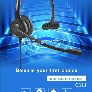 China Beien CS11 RJ business call center headset noise-cancelling headset customer service