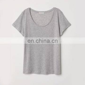 Blank Low Collar White T Shirt Bulk, Custom Women T-Shirts