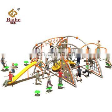 Outdoor preschool children playground used kids outdoor playground equipment set kids plastic slide
