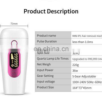 999999 Flashes Portable Ipl Permanent Hair Laser Removal Epilator for Women photo-7