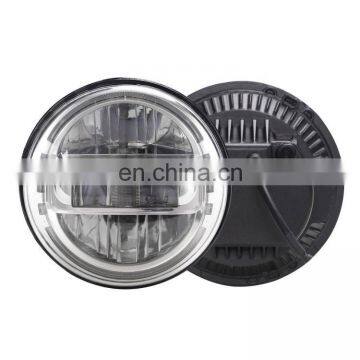 7 inch round sealed beam headlight LED HIGH/LOW beam 60W angle eye halo for jeep wrangler