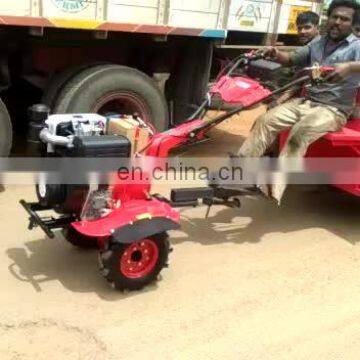 farm machines walking tractor with rotavator