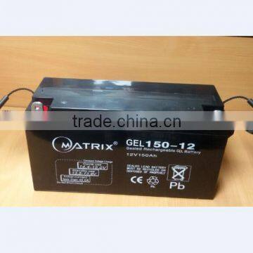 Leak proof gel battery 12v 150ah with ce iso