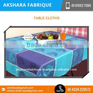 Superior Quality Eco-friendly Material Made Rectangular Cotton Table Cloth