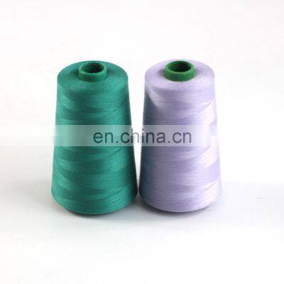 100% polyester spun yarn sewing thread 40/2 2500 yards / cone with all colors available