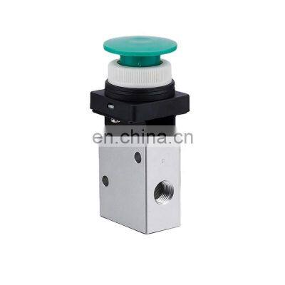 High Quality G1/4 JM322PB Big Round Push Button Head Control Valve Stainless Steel Mechanical Pneumatic Valve