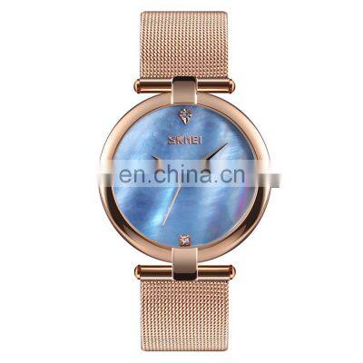 Skmei 9177 Luxury Fashion Stainless Steel Watch Erkek Kol Saati Lady Quartz Watch