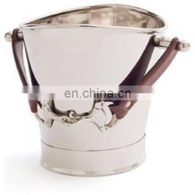 leather handle wine bucket