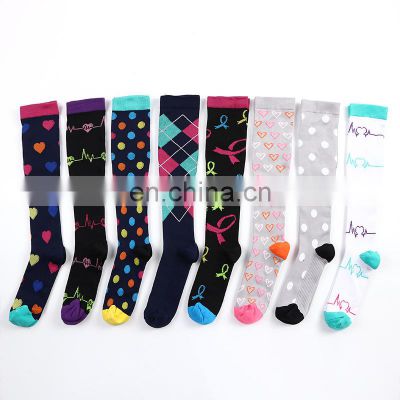 Outdoor White Travel Stretch Cute Luxury Mens Logo Grip Custom Medical Sports Compression Socks