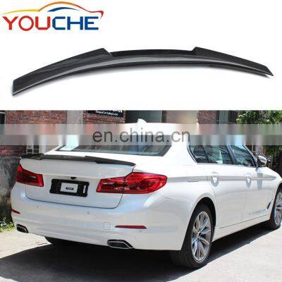M4 style carbon fiber rear trunk wing spoiler for BMW 5 series G30 2017-2019