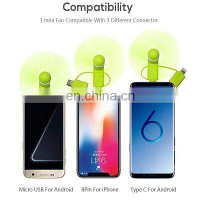 Small Rechargeable Fan Factory,Mobile Phone 3 In 1 Portable Mini Usb Fan photo-4