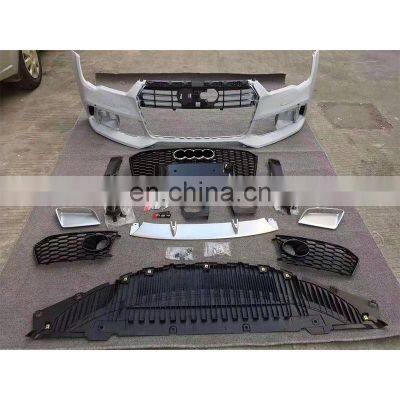 100% fit complete car bumper Rs7 grille tail lip and tail exhaust for Audi A7 C7.5 2016 2017 2018 upgrade to Rs7 style