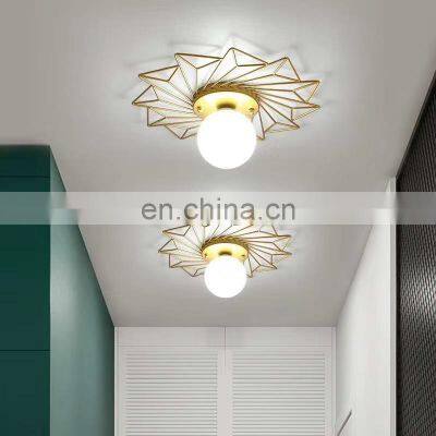 Sun Round Glass LED Ceiling Lamp for Bedroom Surface Mounted Round Modern Indoor Ceiling Light photo-3