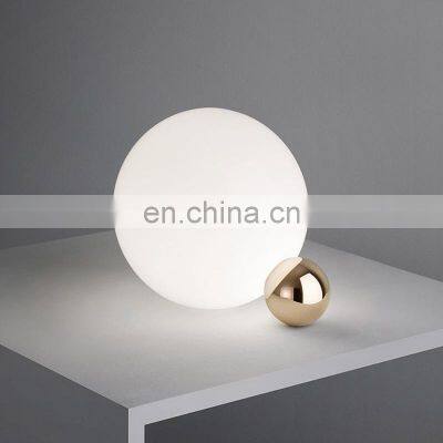 Nordic Style Home Decorative Desk Light LED Bedroom Reading Iron Glass Gold Table Lamp photo-3