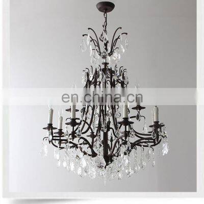 Vintage Chandelier Iron Chandelier Nordic Europe Classic Candle Lamp Lighting Fixtures Vintage Loft Retro Chandeliers Lustre photo-5