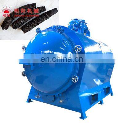 Smokeless wood logs branches coconut shell charcoal making machine horizontal airflow carbonization furnace