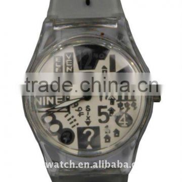 plastic quartz promotation watch