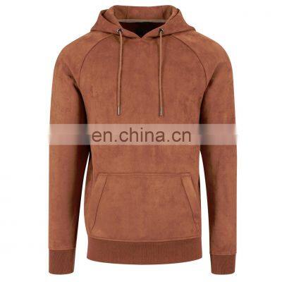 Wholesale Fleece Hoodie New Design Long Sleeve Men's Pullover Winter Warm Velour Velvet Suede Hoodie for Men photo-2