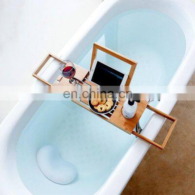 Bamboo Bathtub Caddy High Quality Extendable With Foldable Reading Rack Bamboo Bathtub Caddy Tray