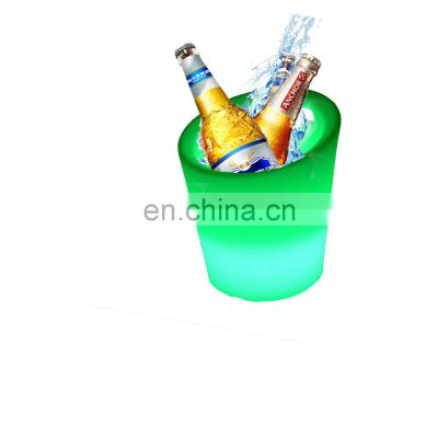 Customized Logo Bar KTV Champagne Beer Led Champagne Wine Drinks Beer Bucket Illuminated  KTV/ Nightclub Portable LED ice bucket