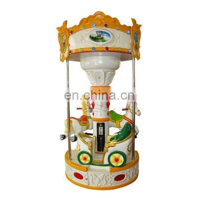 Coin operated mini 3 seats carousel kiddie rides for sale