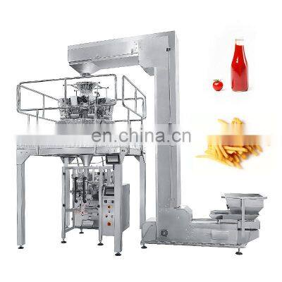 Sweet Leaf Product Small Vertical Form Fill Seal Package French Fries Pack Machine Sachet For Tomato And Ketchup