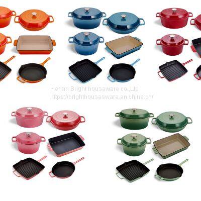 Enamel Cast Iron Cookware Thermal Casserole Dish With Round Loop Handle Cast Iron Cookware Supplier Enamel Cast Iron Casserole Enamel Cast Iron Dutch Oven Enamel Cast Iron Stock Pot Enamel Cast Iron Cookware Enamel Cast Iron Cocotte Enamel Cast-Iron Brais photo-3