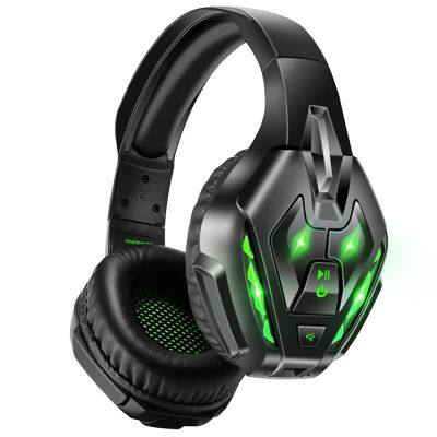 Wireless Bluetooths 40h Gaming Headset Over Ear Headphones with Noise Cancelling Detachable Mic Headset for Phone