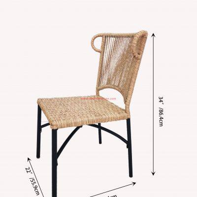 Guangzhou Factory Cheap Patio Furniture Outdoor Rattan Woven Rope Dining Chair Garden Outdoor Wicker Chair photo-5