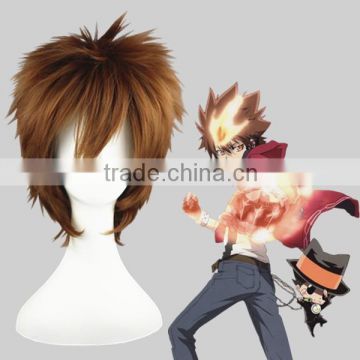 High Quality 35cm Short Straight Sekai ichi Hatsukoi Yanase Yuu Brown wig Synthetic Anime Wig Cosplay Hair Wigs Party Wig