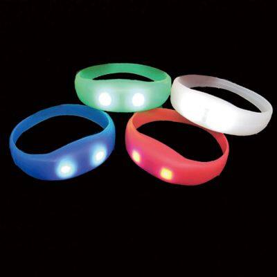 Wedding Decoration Custom LOGO Light up Glow Silicone Wristband Sound Activated LED Bracelet