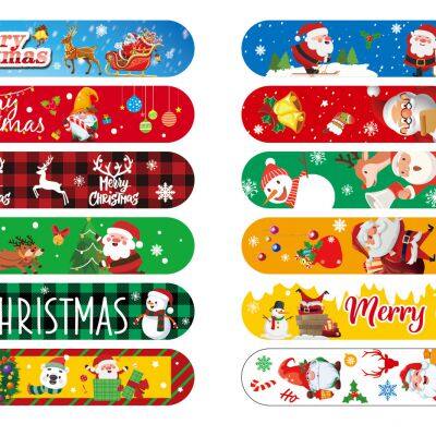 Custom Make Santa Snaps Ring Merry Christmas Style Design Silicone Slap Band photo-5