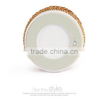 2016 New Design Vietnamese Rattan Weaving Portable Originality Bluetooth Speaker With Colorful Led Light photo-5