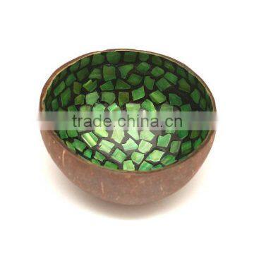 High quality best selling eco friendly mother of pearl inlay coconut bowl from Viet Nam