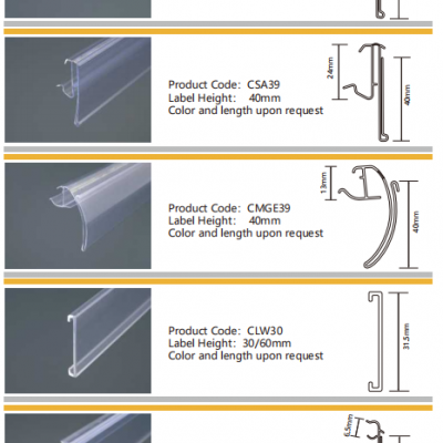 Plastic PVC Extrusion Data Strip Price Tag Holder for Supermarket photo-4