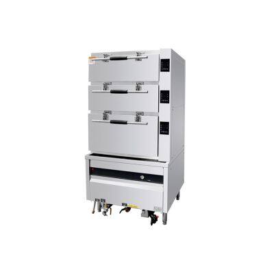 Jinyudian Intelligent Gas-Energy-Saving Three-Door Seafood Steamer (Independent Control)