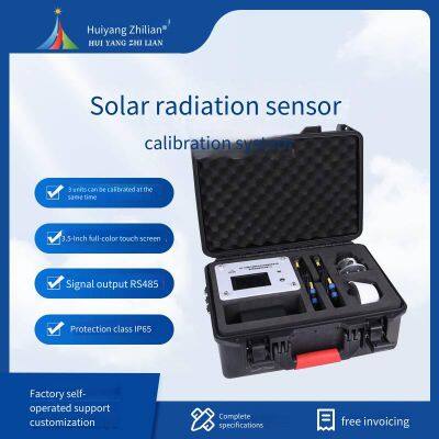 lcd display screen of solar radiation sensor calibration system for multi-channel solar radiation data acquisition and analysis
