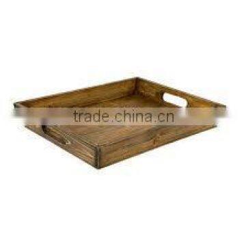 Environmental Shabby Chic Wooden Serving Tray With Handles Wholesale