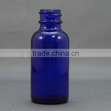 30ml blue boston round glass bottle