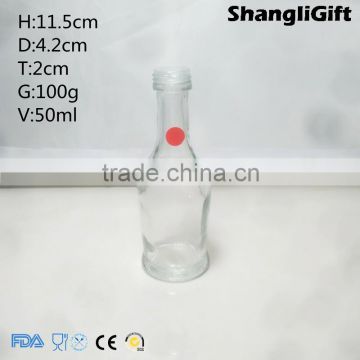 Round 50ml Screw Top Glass Bottle For Essential Balm Bottle