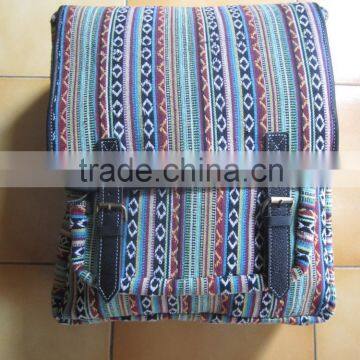 Leather/Cotton Backpack