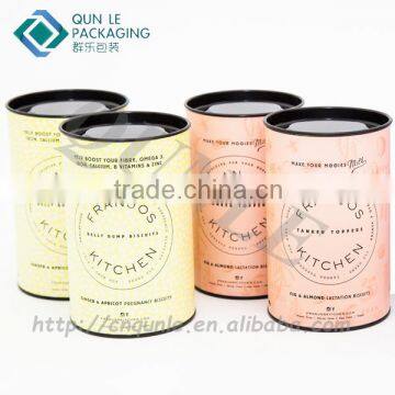 Offset Printed Round Paper Macaron Trinket Box