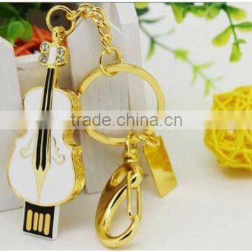 Crystal Jewelry Violins model usb 2.0 memory flash stick pen drive 4-32gb
