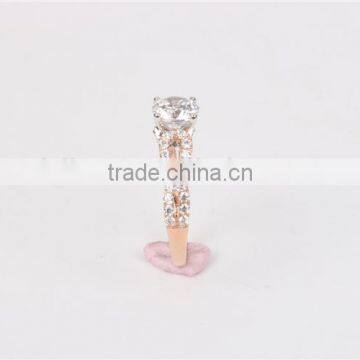 High Quality Fashion Women Rose Gold14k Ring Jewelry AAAAA CZ photo-4